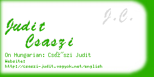 judit csaszi business card